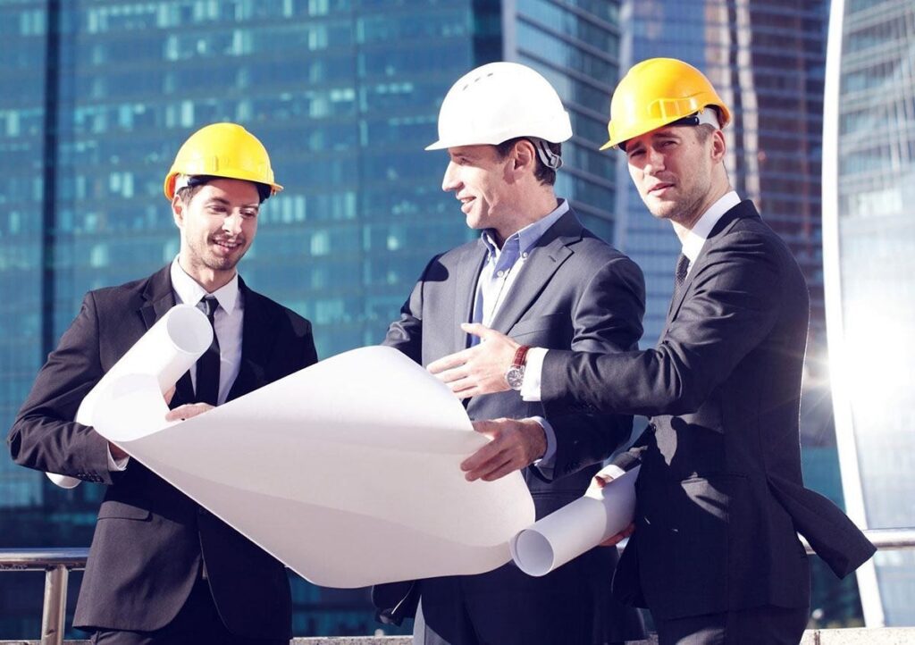 Al-Ammary team reviewing project plans on site